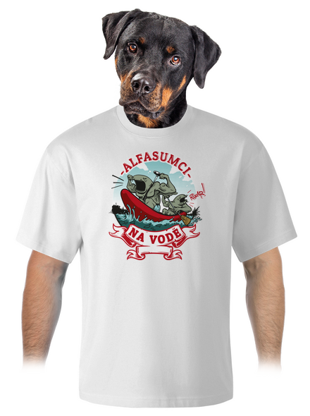 Alfasumci na vodě unisex tričko oversized White