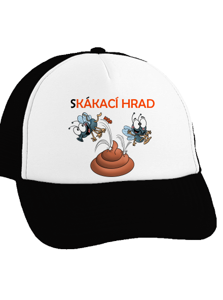 Skákací hrad kšiltovka truckerka Black cap