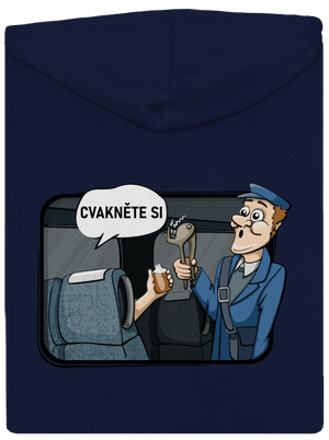 Cvakněte si pánská mikina na zip Navy