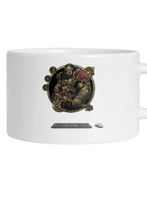 B17: Warcraft hrnek makronka White