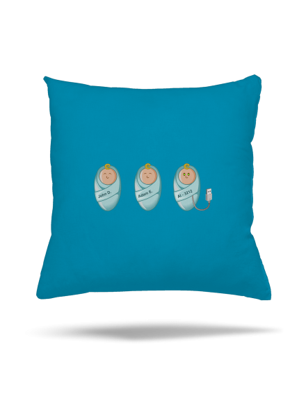 AI baby polštář Blue Turquoise