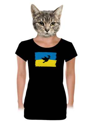 Ukrajina - Holubice dámské tričko s lemem Black