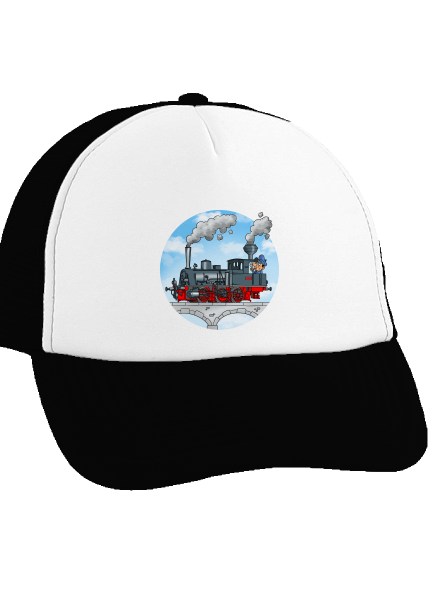 Kouř z komína kšiltovka truckerka Black cap