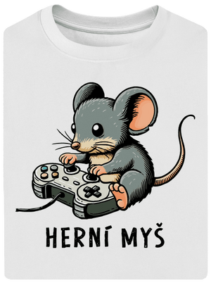Herní myš unisex tričko oversized White