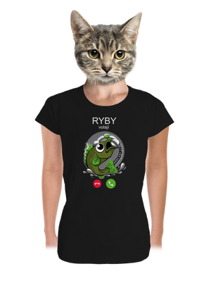 Ryby volají dámské tričko premium Black