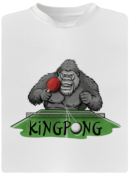 King pong pánské sportovní tričko White
