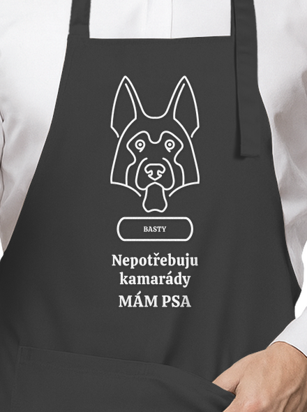 Nemůžu, mám psa zástěra Dark Grey