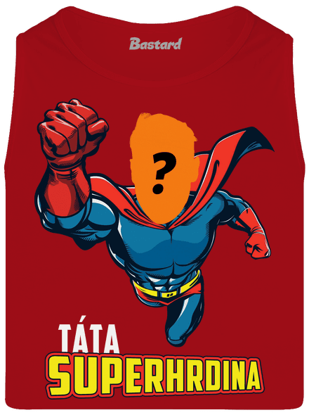 Táta superhrdina pánské tílko Red