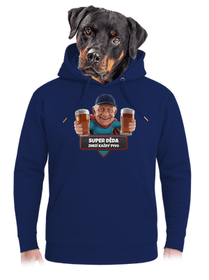 Super děda unisex mikina premium Navy
