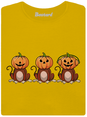 Halloween opičky dámské tričko Yellow