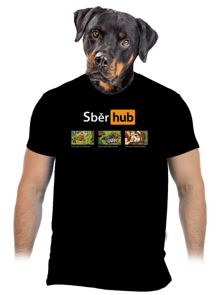 Sběr hub pánské tričko Black