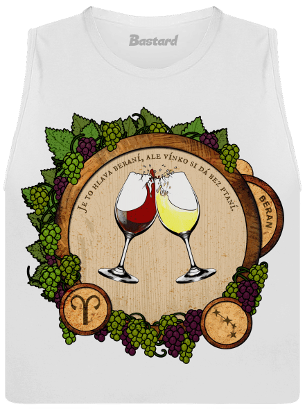 Vinný horoskop: Beran dámské tílko volné White