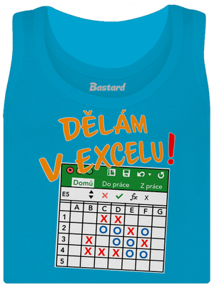 Dělám v Excelu dámské tílko klasické Blue Atol