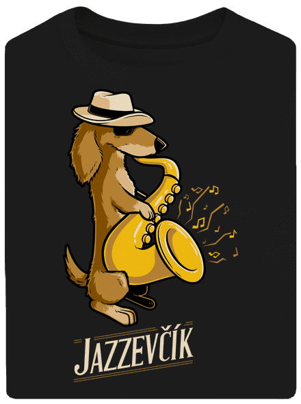 Jazzevčík unisex tričko oversized Black