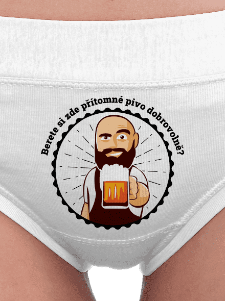 Pivo dobrovolně dámské kalhotky White
