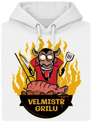 Velmistr grilu unisex mikina premium Snowwhite