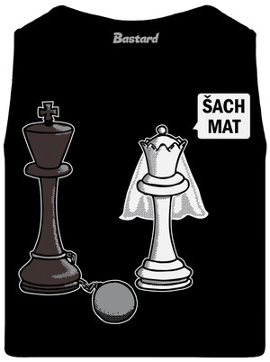 Šach mat pánské tílko Black