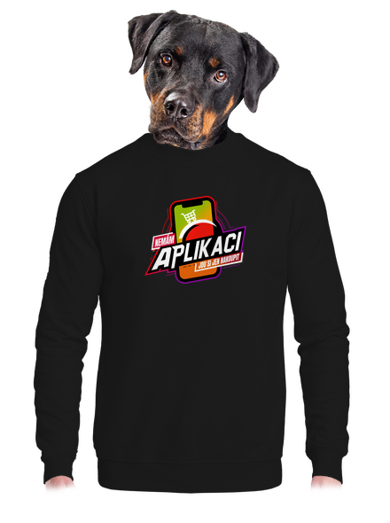 Nemám aplikaci unisex mikina bez kapuce Black