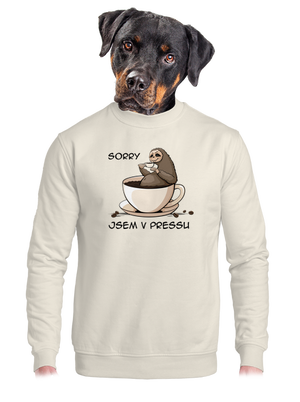 V pressu unisex mikina bez kapuce Off White