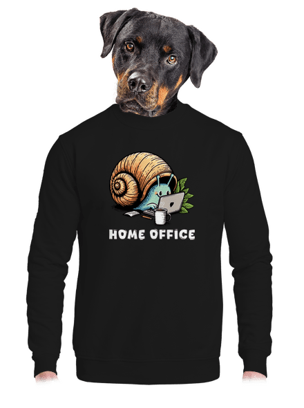 Šnekův home office unisex mikina bez kapuce Black
