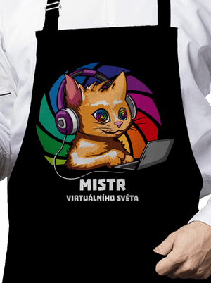 Mistr virtuálního světa zástěra Black