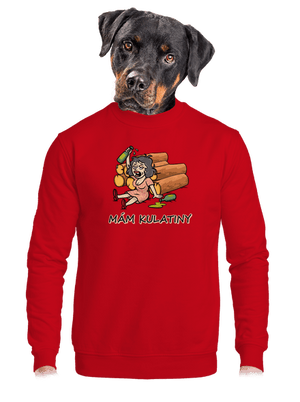 Mám kulatiny unisex mikina bez kapuce Red