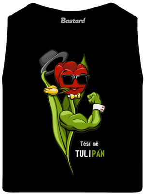 Sněženka a Tulipán pánské tílko Black