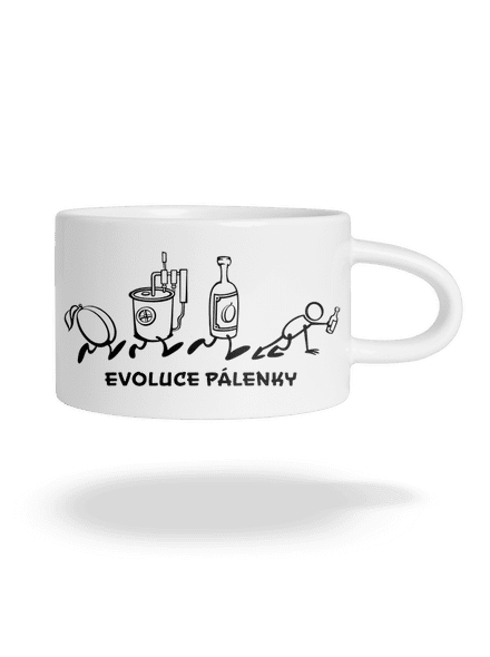 Evoluce pálenky hrnek makronka White