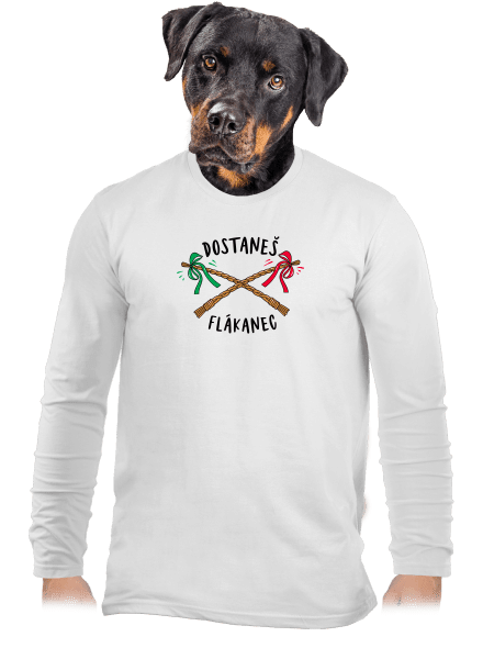 Flákanec pánské dlouhý rukáv White