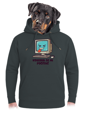 Kousnul se mi počítač unisex mikina premium Charcoal