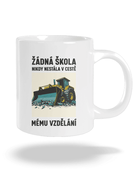 Žádná škola velký hrnek White