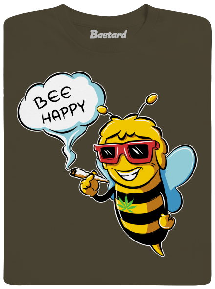 Bee happy pánské dlouhý rukáv Urban Khaki