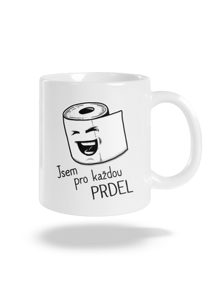 Prdel klasický hrnek White