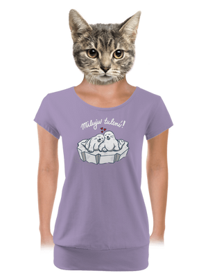 Miluju tulení dámské tričko s lemem Lavender