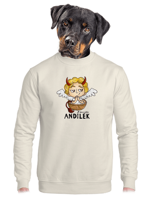 Andílek unisex mikina bez kapuce Off White