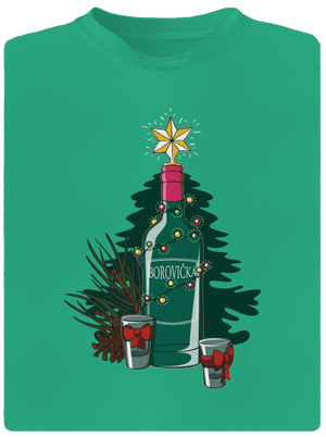 Vánoční borovička pánské sportovní tričko Mint Mal