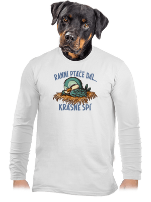 Ranní ptáče spí pánské dlouhý rukáv White