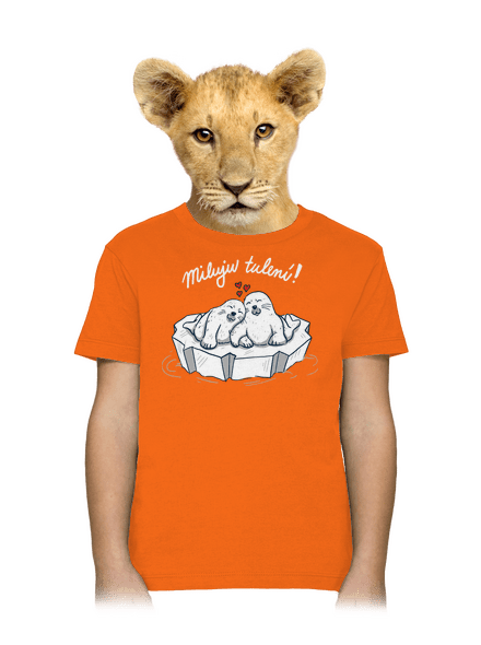 Miluju tulení dětské tričko Orange