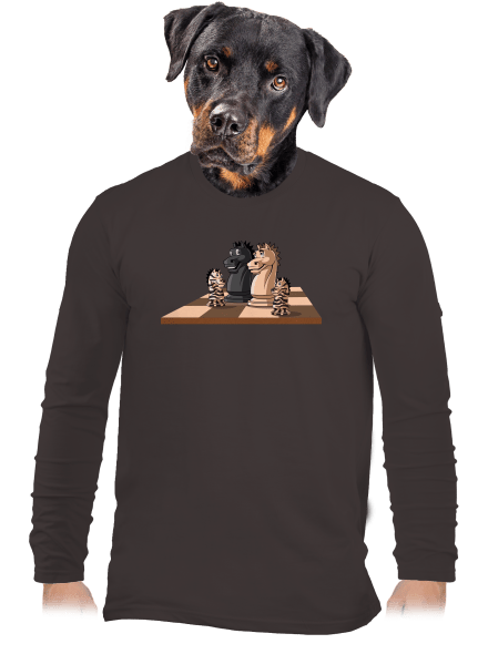 Šachová rodina pánské dlouhý rukáv Bear Brown
