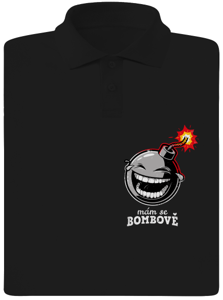 Mám se bombově pánská polokošile Black