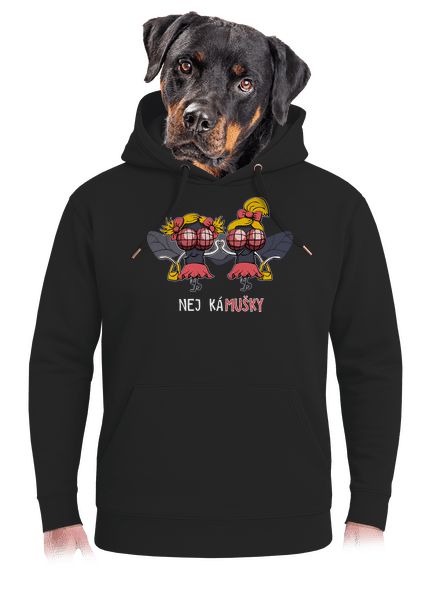 Nej kámušky unisex mikina premium Dark Black