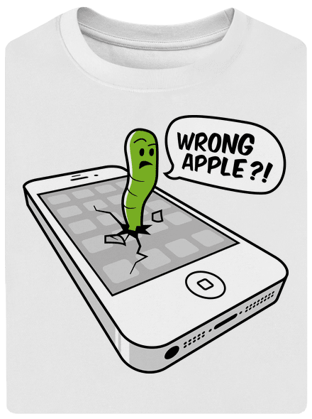 Wrong Apple unisex tričko oversized White