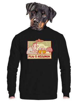 unisex mikina bez kapuce
