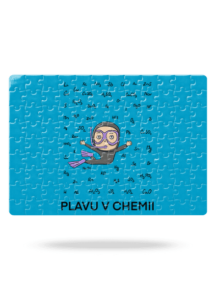 Plavu v chemii puzzle White