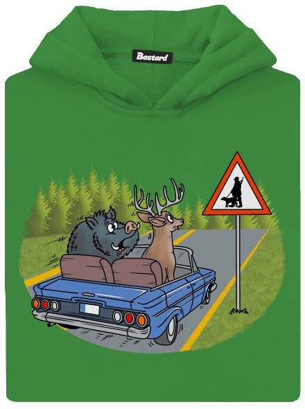 Myslivec dětská mikina klokanka Kelly Green AWD