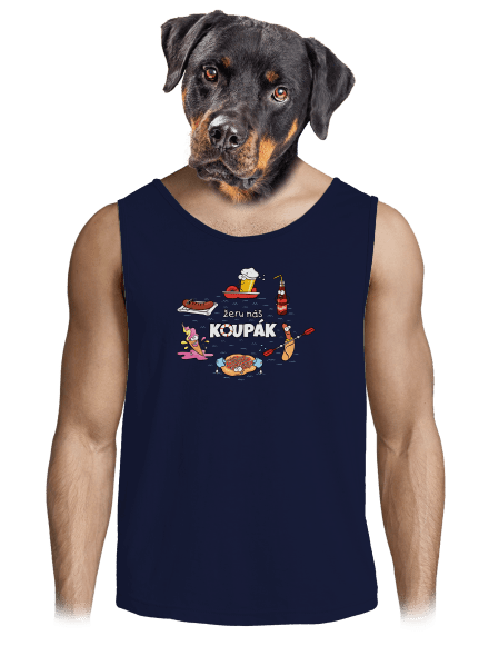 Český koupák pánské tílko French Navy