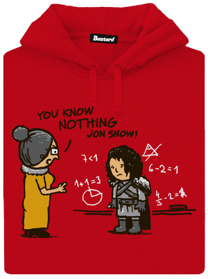 You Know Nothing pánská mikina klokanka Red