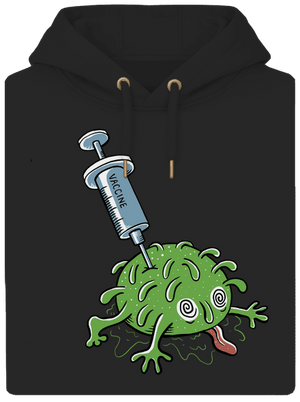 Zapíchlý covid unisex mikina premium Dark Black