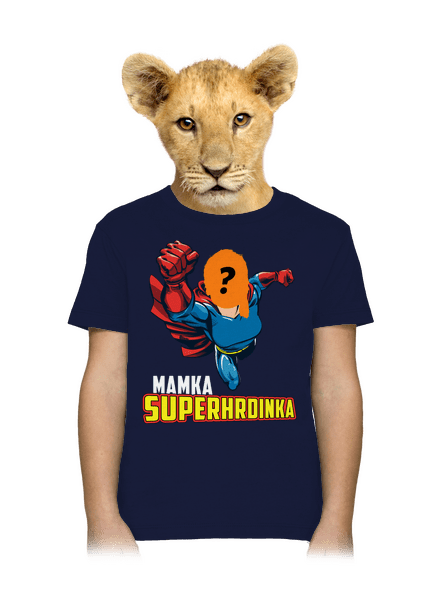 Mamka superhrdinka dětské tričko Navy