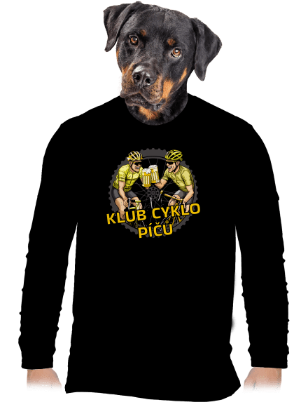 Klub cyklo píčů pánské dlouhý rukáv Black